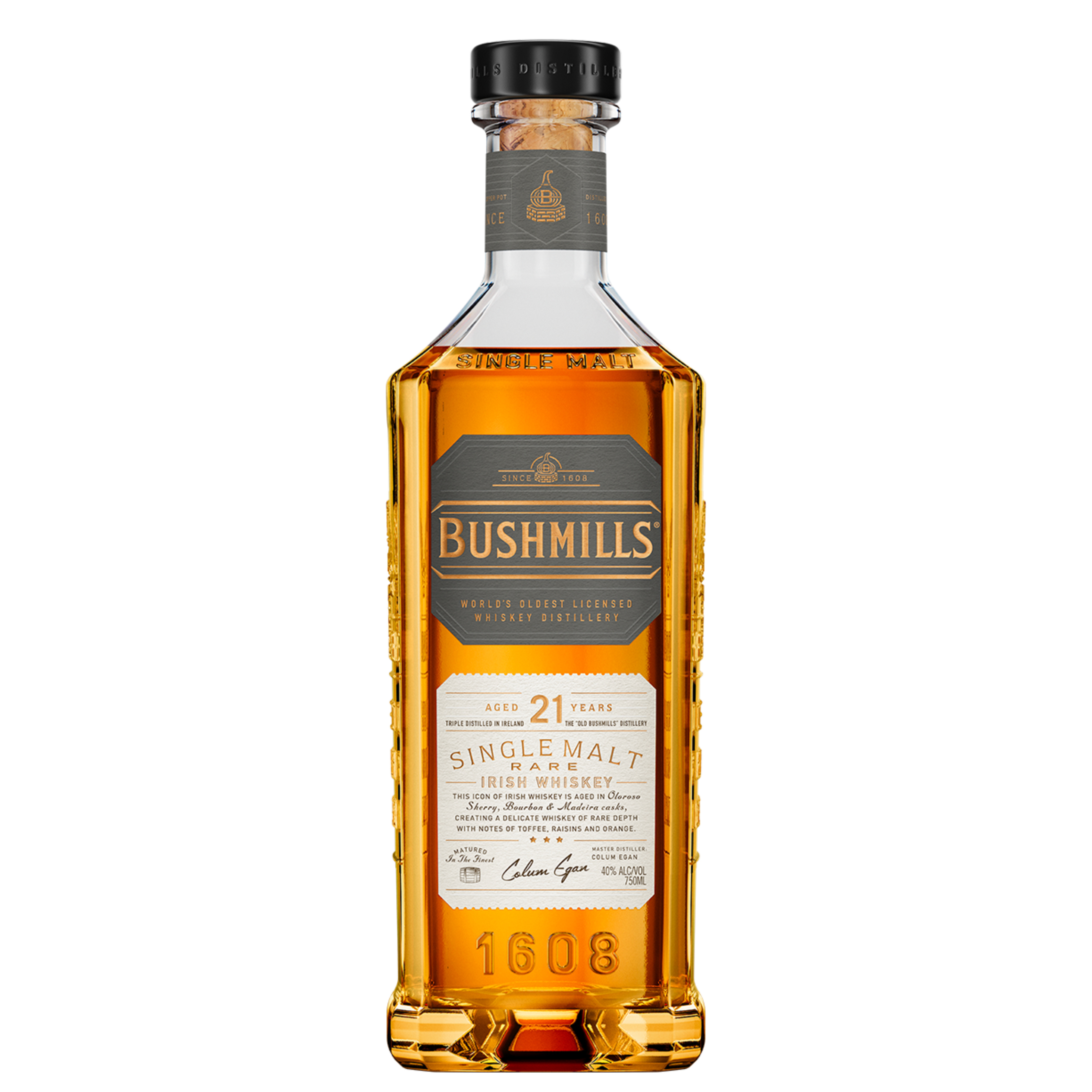 BUSHMILLS SINGLE MALT WHISKEY - 21 YR   