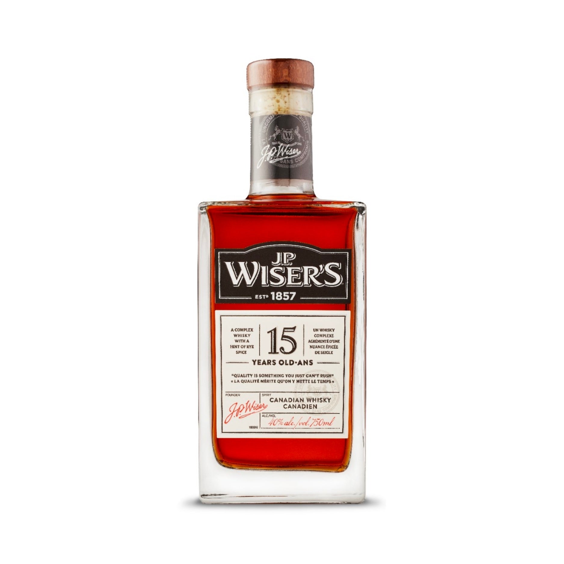 J.P. WISER'S 15YO CANADIAN WHISKY       