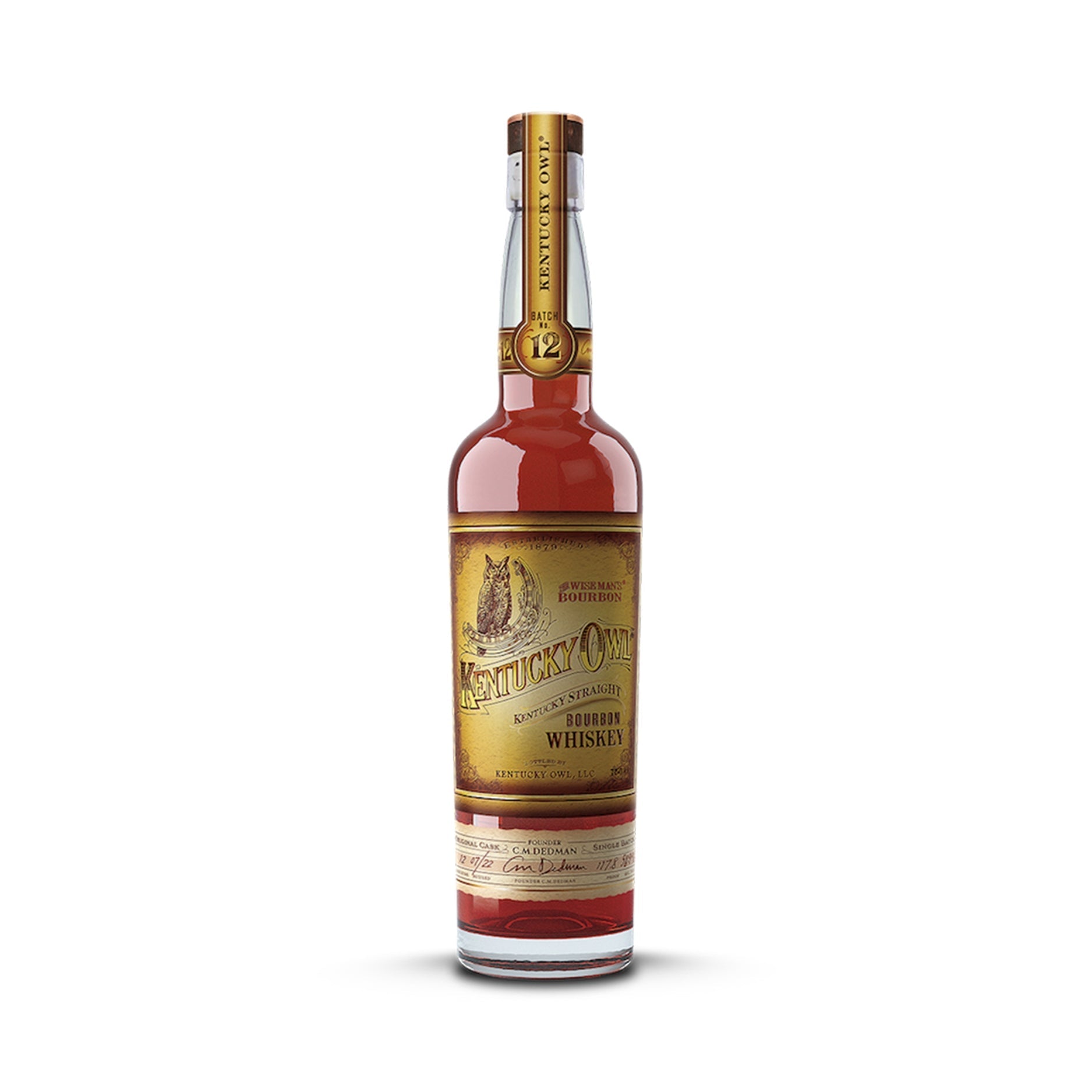 KENTUCKY OWL BOURBON WHISKEY BATCH 12   