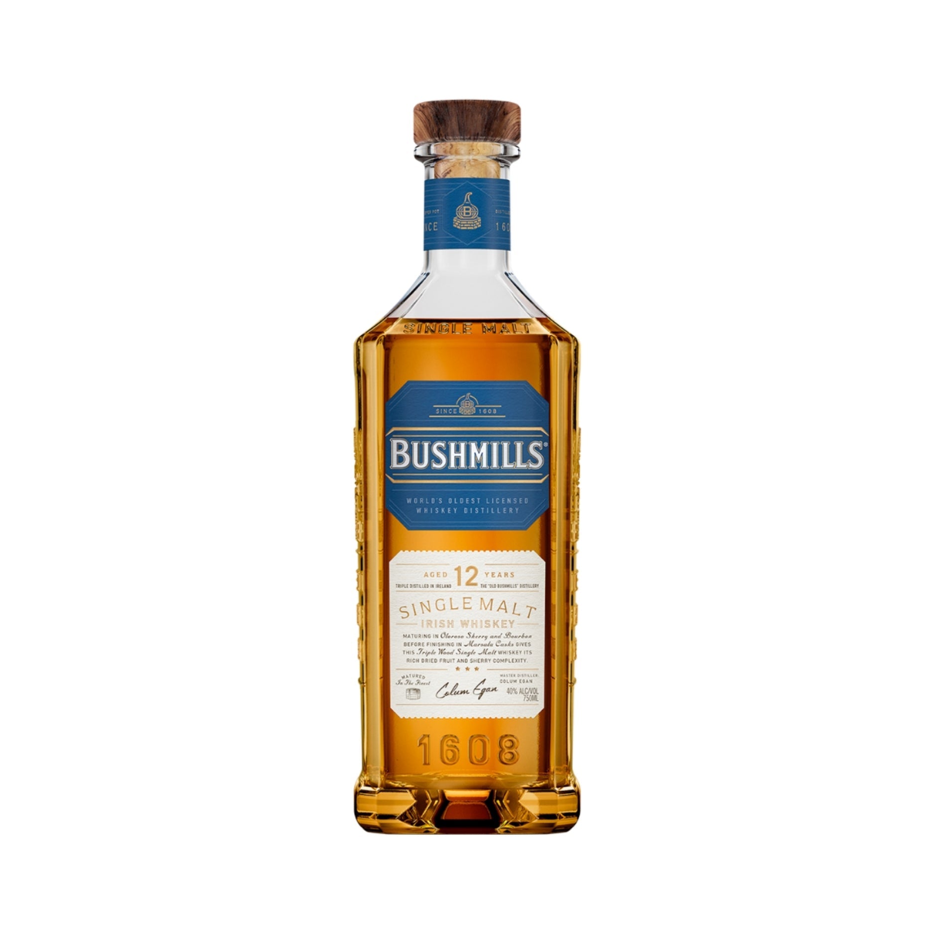 BUSHMILLS SINGLE MALT WHISKEY - 12 YR   