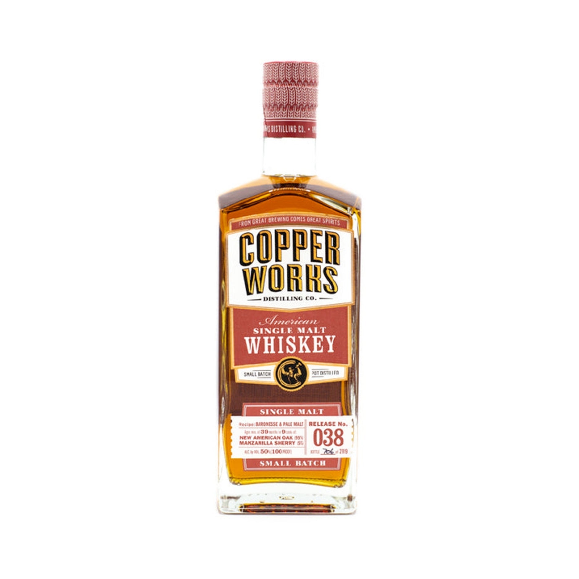 COPPERWORKS AMER. SINGLE MALT WHISKY R38