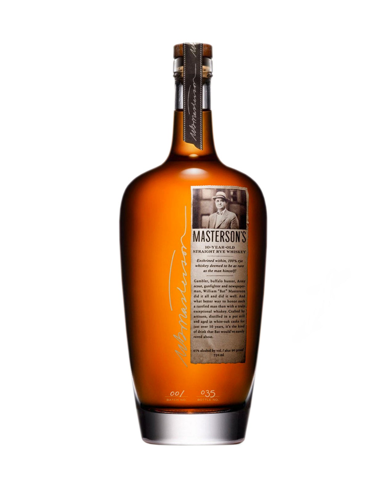 MASTERSON'S 10YR STRAIGHT RYE WHISKEY   