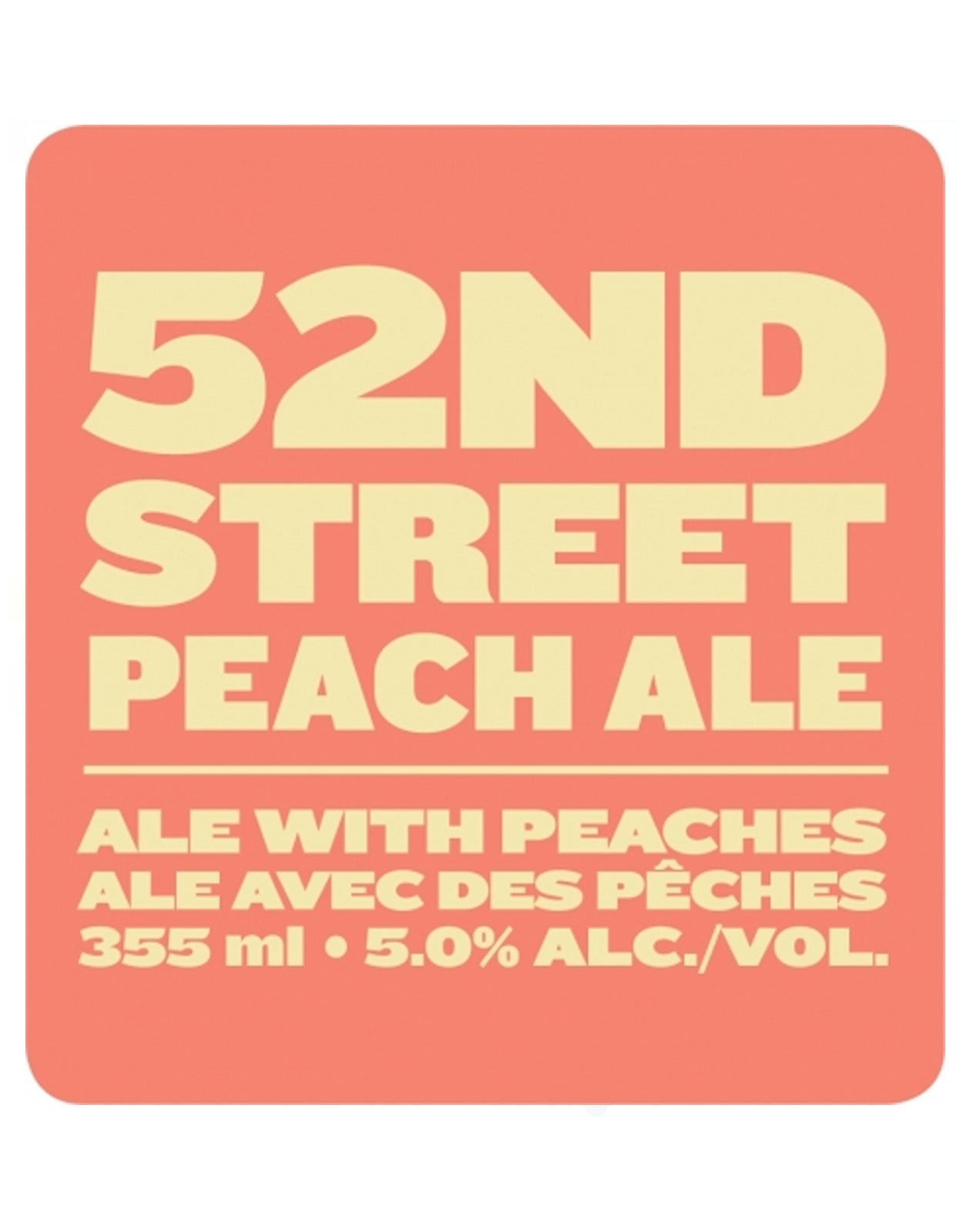 BREWSTERS 52ND STREET PEACH ALE 50L(CLS)