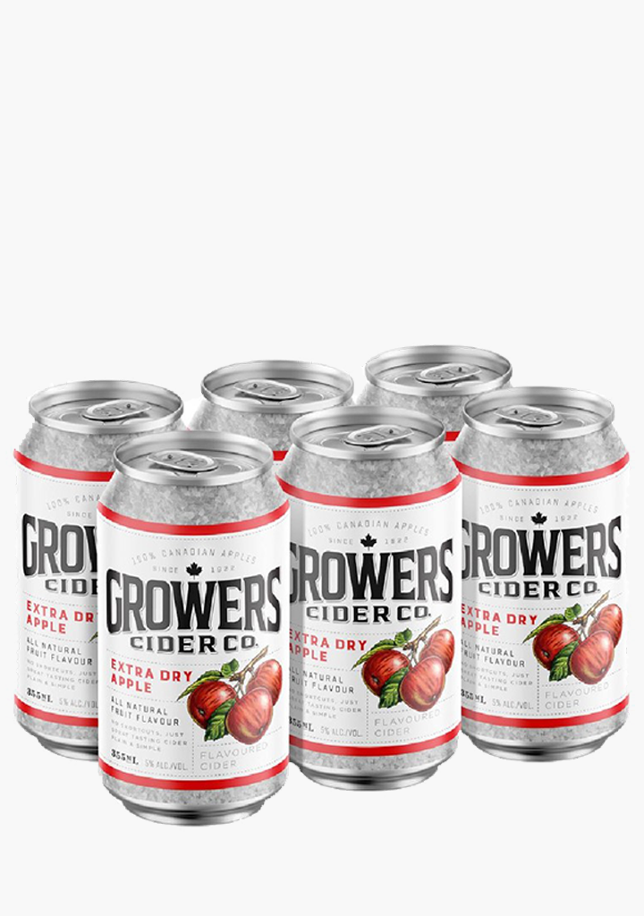 Growers 'Extra Dry' Apple Cider - 6 x 355ML