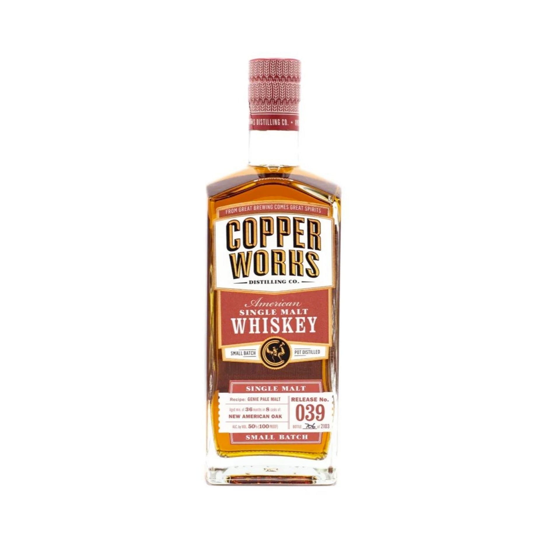 COPPERWORKS AMER. SINGLE MALT WHISKY R39