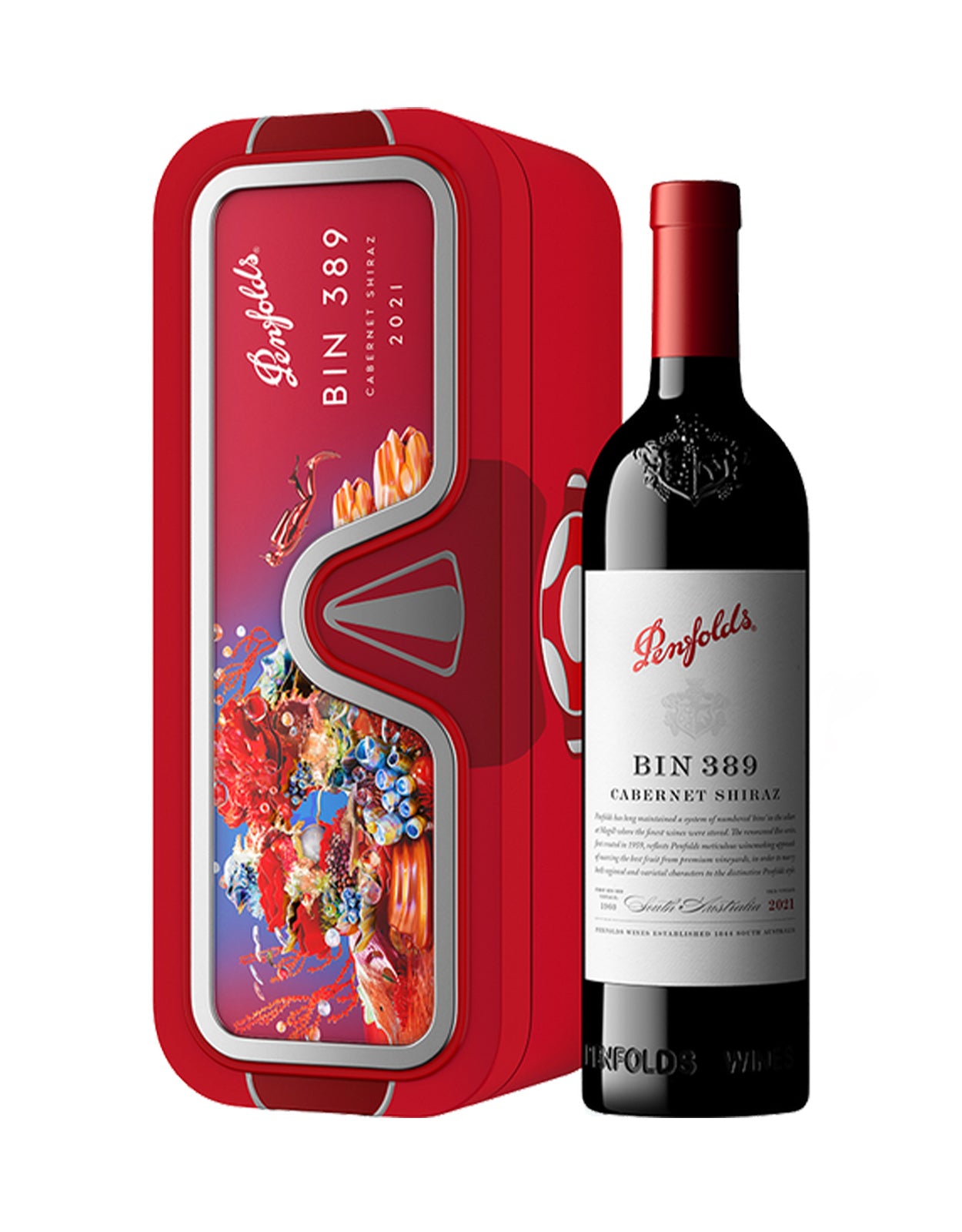 PENFOLDS BIN 389 CAB SHIRAZ GIFT BOX    