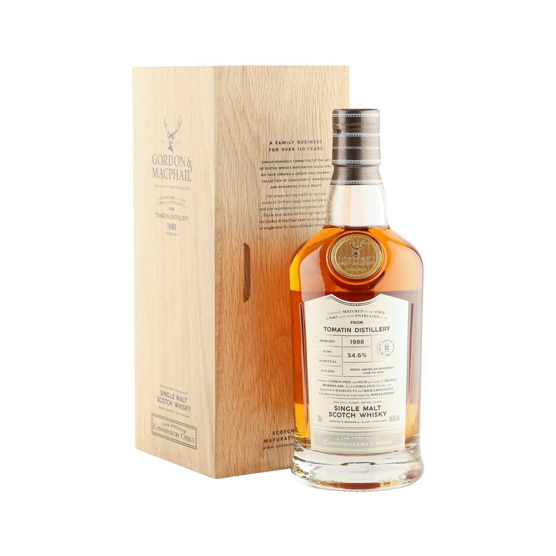 Gordon & Macphail Connoisseurs Choice Tomatin 32 Year Old Single Malt Scotch Whisky 1988