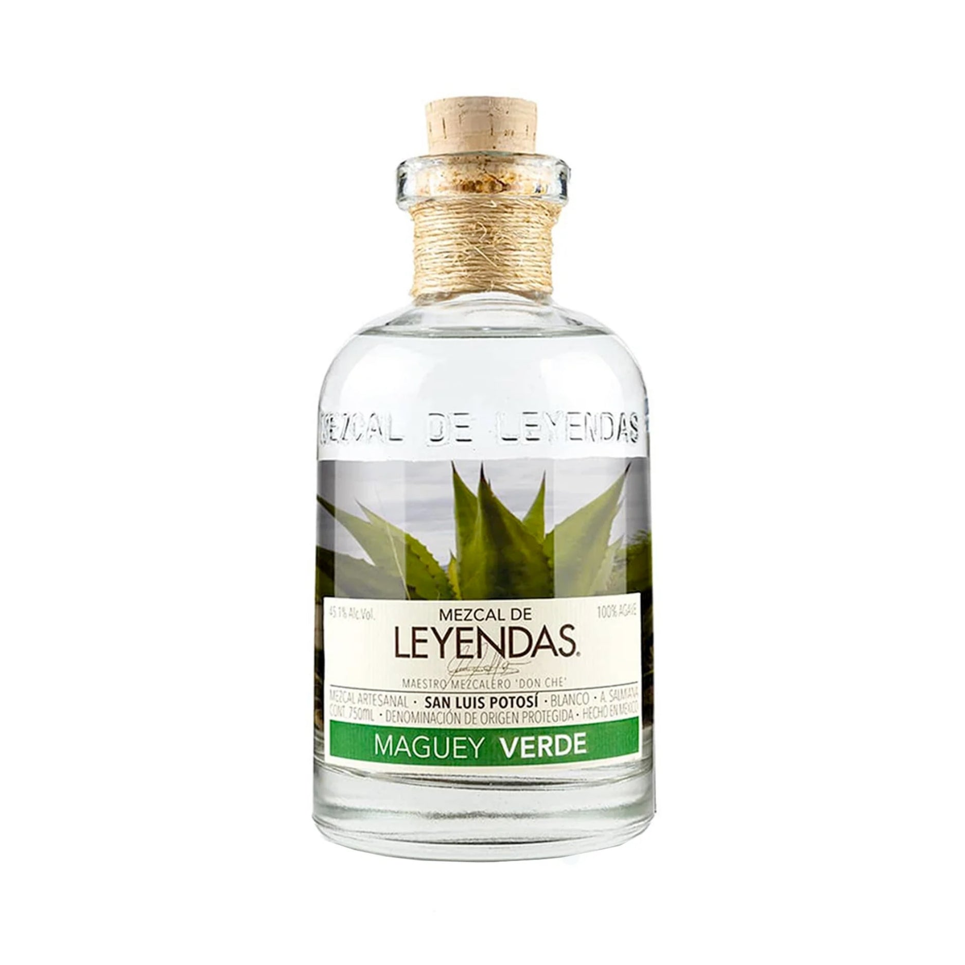 Mezcal de Leyendas Maguey Verde San Luis Potosi