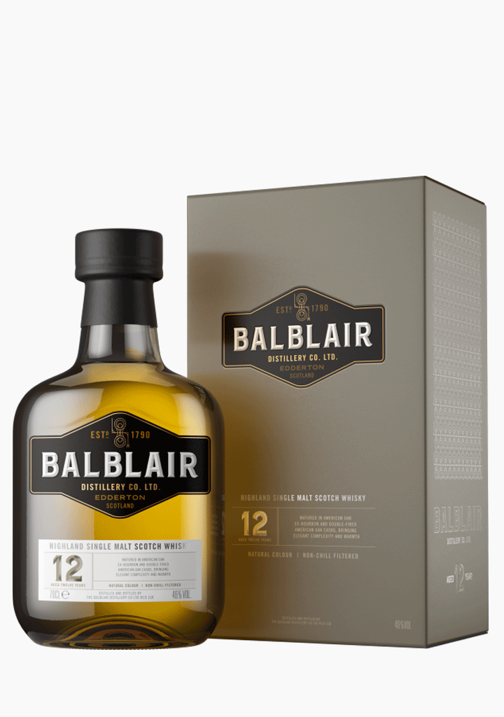 BALBLAIR 12YO SINGLE MALT SCOTCH WHISKY 