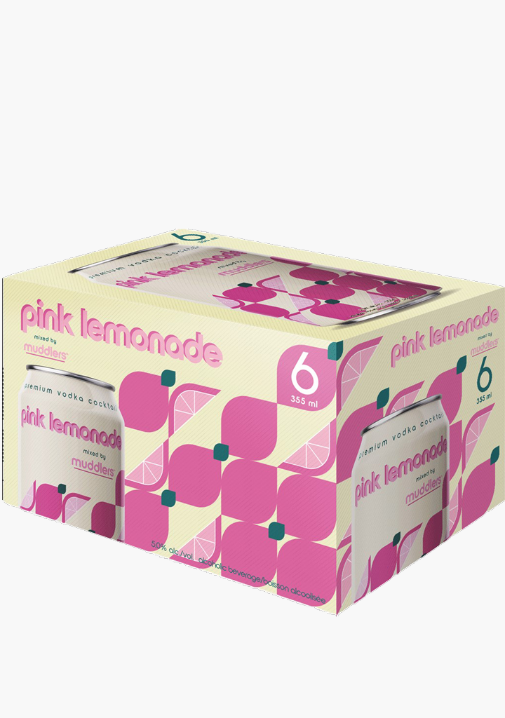Muddlers Pink Lemonade Vodka - 6x355ML