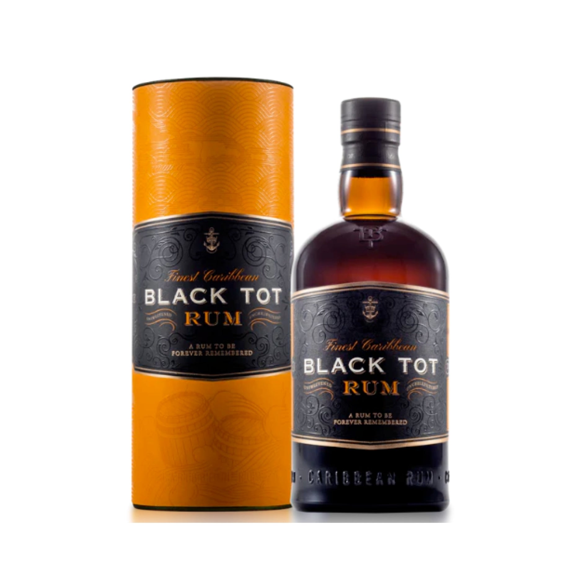 BLACK TOT RUM FINEST CARIBBEAN          