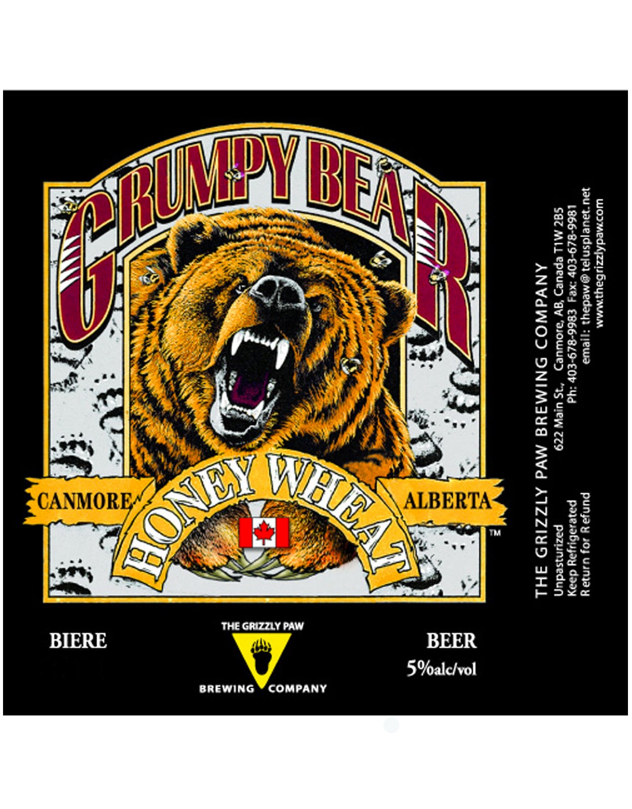 GRIZZLY PAW GRUMPY BEAR HONEY WHEAT 20L 