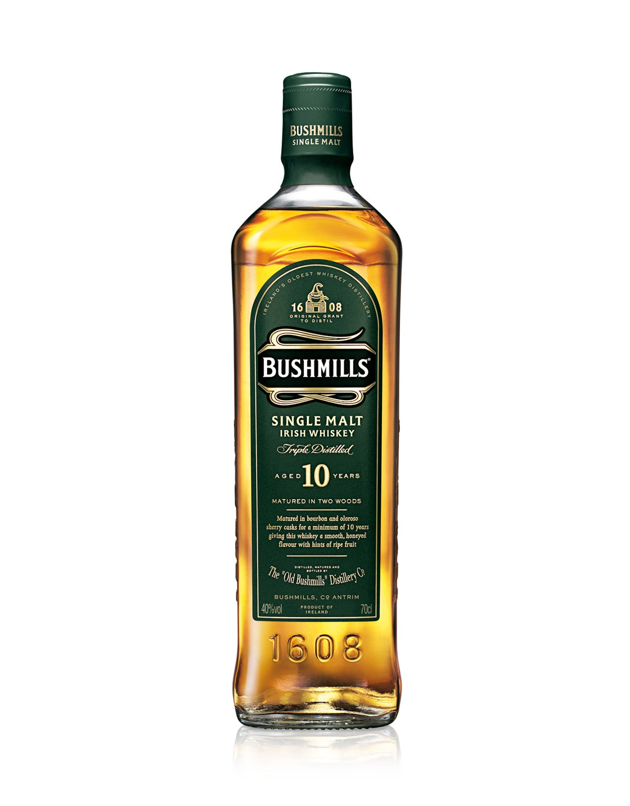 BUSHMILLS SINGLE MALT WHISKEY - 10YR    