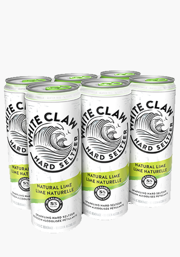 White Claw Natural Lime Sparkling Hard Seltzer - 6 X 355ML