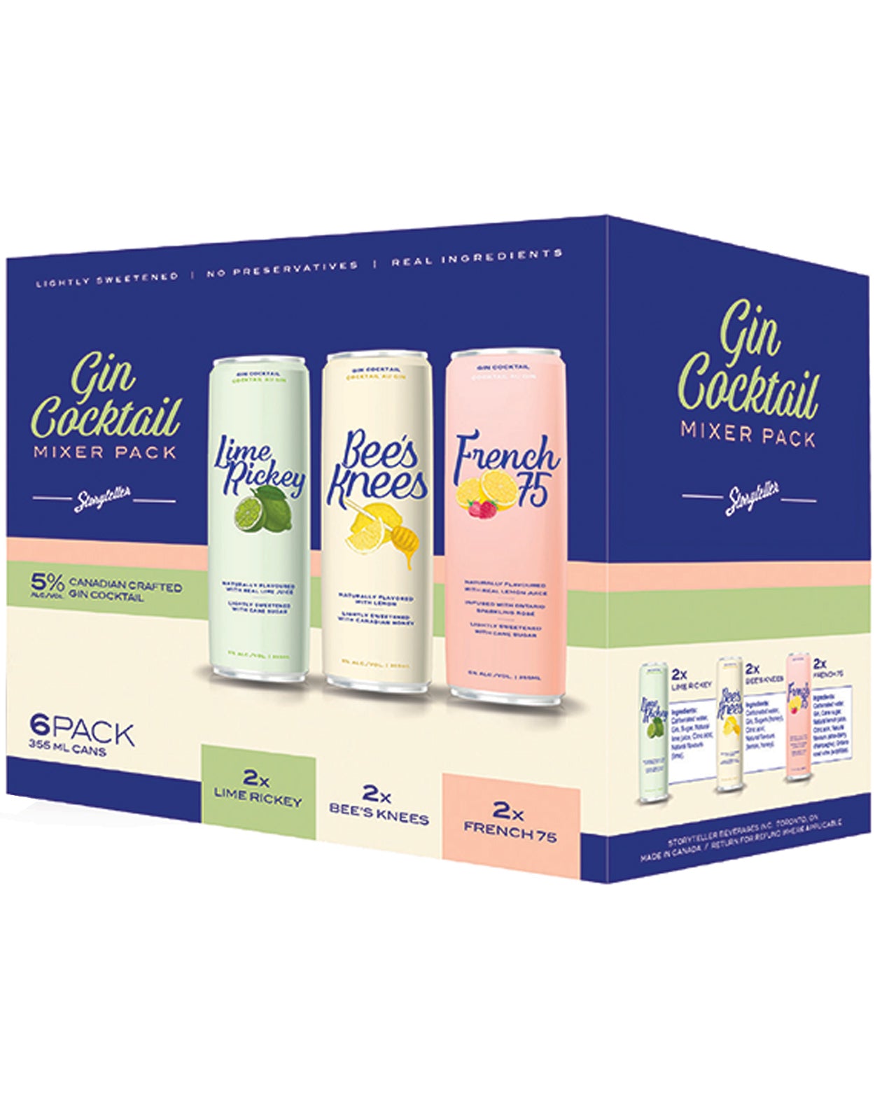 Storyteller Gin Cocktail Mixer Pack 355 ml - 6 Cans