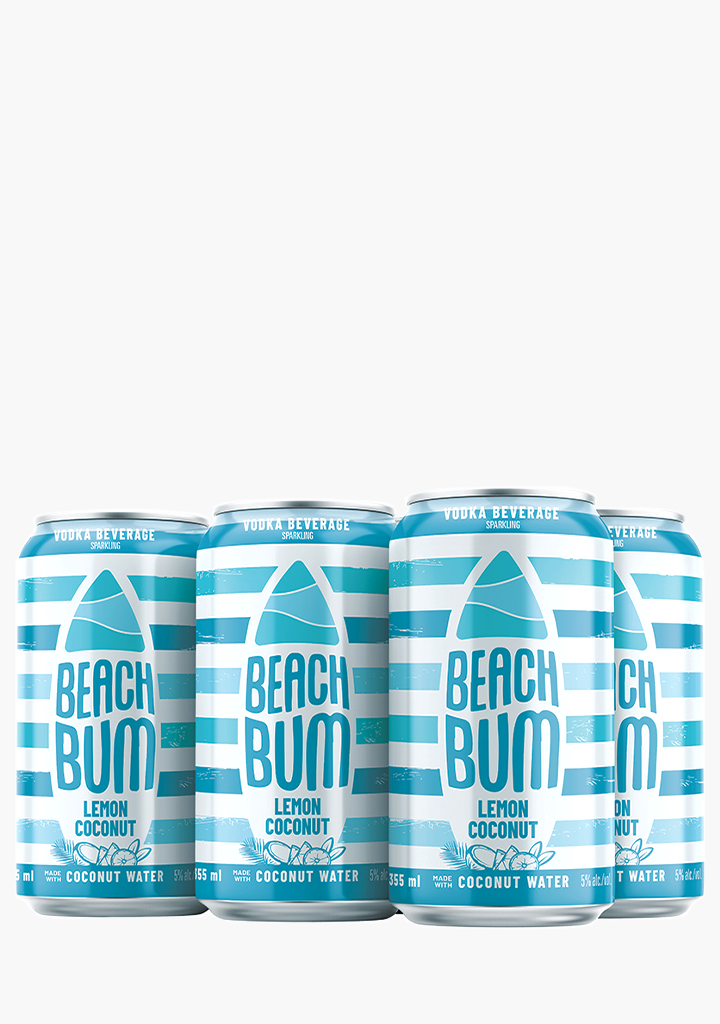 Beach Bum 'Lemon Coconut' Sparkling Vodka Coconut Water - 6 x 355ML